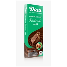 Chocolate Diet Recheado Avelã Diatt - 2 barras de 25g